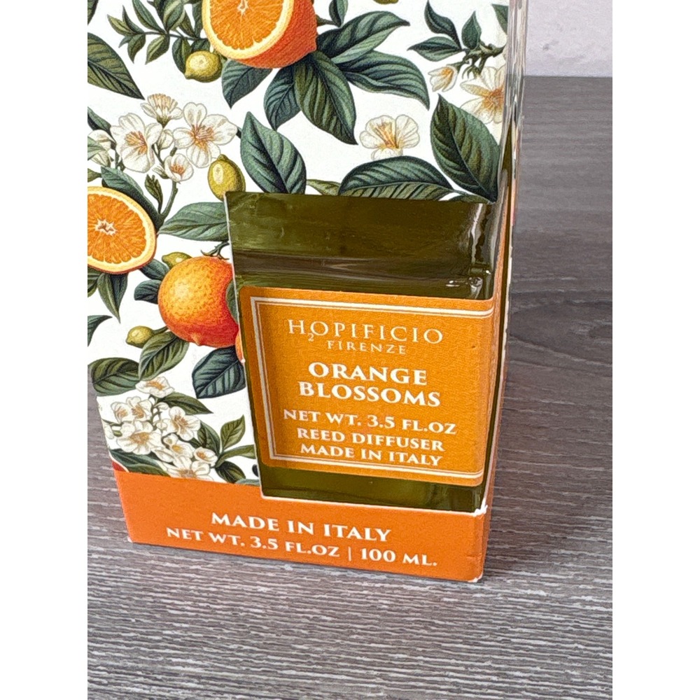 Hopificio Firenze Orange Blossoms Reed Diffuser 3.5 fl oz Made in Italy New - Picture 2 of 2